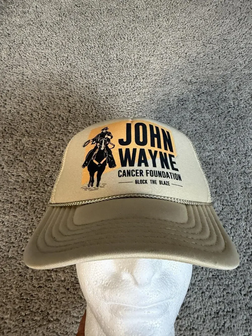 Otto Hat Cap Snap Back Mens One Size Beige John Wayne Cancer Foundation